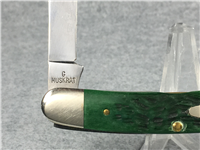 1982 CASE XX USA Green Jigged Bone HAWBAKER'S SPECIAL IMPROVED Muskrat Knife