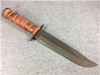 1989 CASE XX BRADFORD PA USA Stacked Leather Fixed Blade Reproduction Combat Knife
