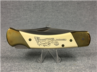 SCHRADE+ Limited Ed. THUNDERBIRD Scrimshaw Lockback Knife w/ Beaded Sheath