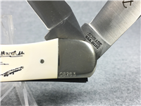 SCHRADE USA Limited Ed SCRIMSHAW 261SC Bear 2-Blade Folding Hunter Knife