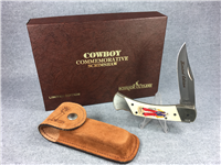 SCHRADE+ Limited Ed COWBOY Commemorative Scrimshaw Lockback Knife