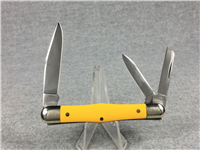 1994 QUEEN STEEL USA 48A Smooth Yellow 3-Blade Whittler