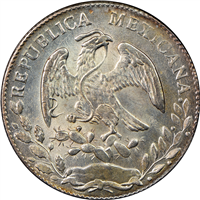 (KM-377) 1884 MEXICO 8 Reales Silver Liberty Cap 