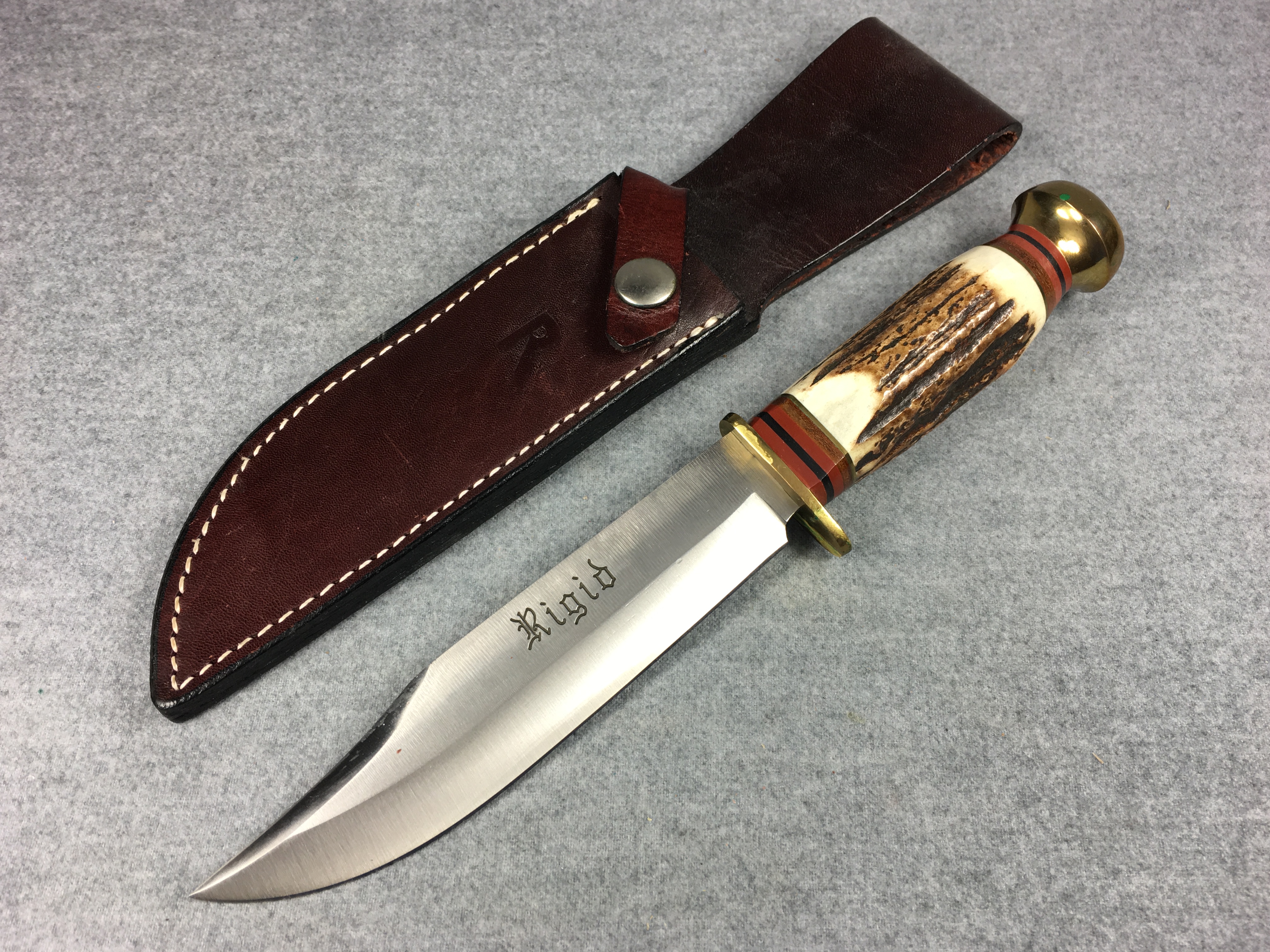 How much is RIGID RG37 Stag Fixed Blade Bowie Hunting Knife with ...
