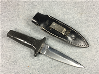 Fixed-Blade Stainless Pakistan 7-1/8" Dagger Knife with Leather Sheath