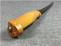 J. MARTTIINI Finland 10-3/4" Hand Ground Stainless Filet Knife w/ Leather Sheath