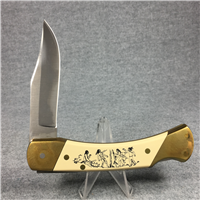 Rare 1980s SCHRADE Scrimshaw SUNDANCE Limited Ed. Lockblade Knife w/ Beaded Sheath