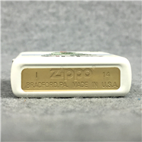 ZIPPO MERRY CHRISTMAS & HAPPY NEW YEAR Tree Matte White Lighter (Zippo, 2014)