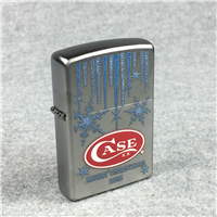 CASE XX MERRY CHRISTMAS SNOWFLAKES & ICICLES Satin Chrome Lighter (Zippo, Case, 2015)