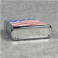 PROUD TO BE AN AMERICAN Polished Chrome Lighter (Zippo, 2001)  SEALED