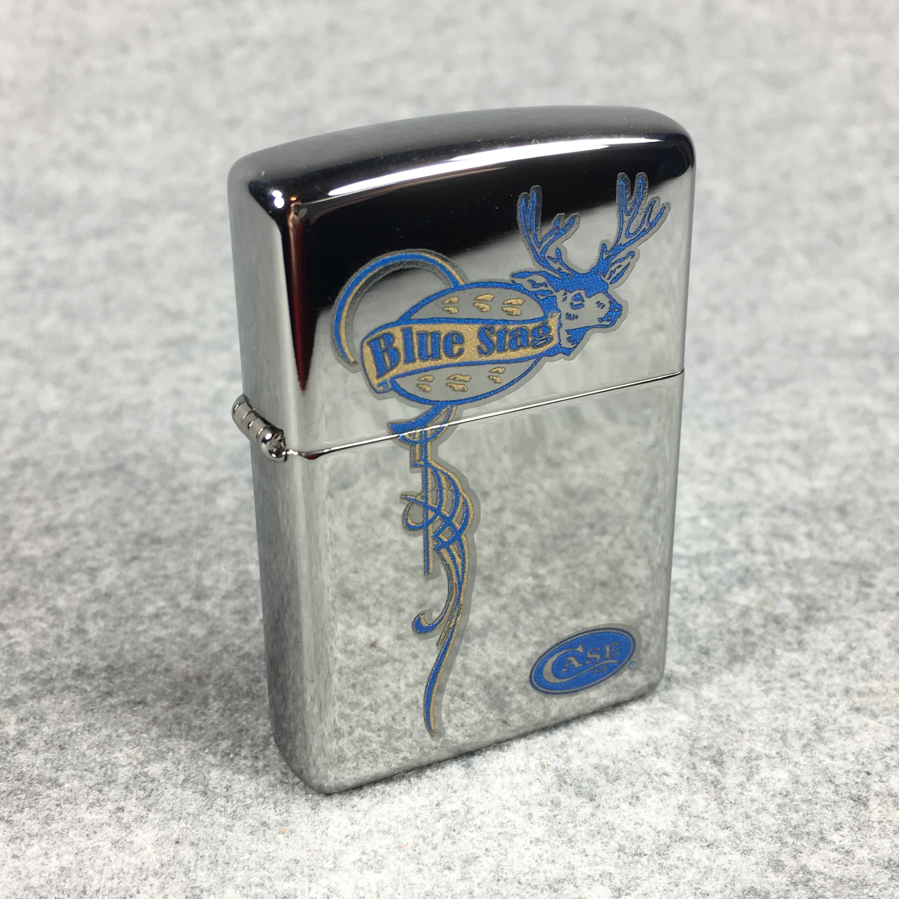 How much is Zippo CASE XX BLUE STAG Polished Chrome Lighter (Zippo