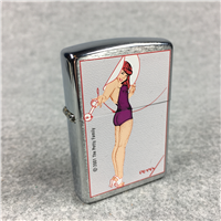 PRETTY IN PURPLE Petty Girl Series III Brushed Chrome Lighter (Zippo, 2000) NIB