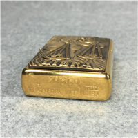 ZODIAC LIBRA Emblem Polished Brass Lighter (Zippo, 1998)