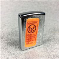 ZIPPO 2-Sided Floral Pattern Polished Chrome Lighter (Zippo, 1995) SEALED