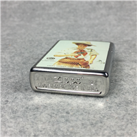 COLT WOMAN HOLDING GUN Brushed Chrome Lighter (Zippo, 2012)