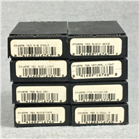 ANHEUSER-BUSCH Set of 8 Brass Lighters w/ Table Top Store Display (Zippo, 1993)