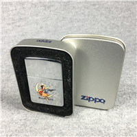ZIPPO MILLER HIGH LIFE LADY IN MOON Polished Chrome Lighter (Zippo, 1996)