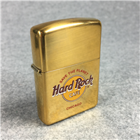 HARD ROCK CAFE CHICAGO Polished Brass Lighter (Zippo, 1996)