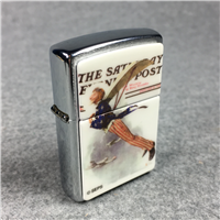 Norman Rockwell 1960 Saturday Evening Post FLYING UNCLE SAM Technigraphic Chip Ad Lighter (Zippo, 2002)