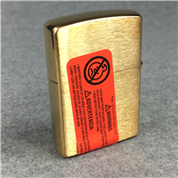 W.R. CASE & SONS 120th ANNIVERSARY Brushed Brass Lighter (Zippo, 2009) SEALED