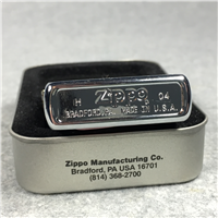 CARD SUITS Etched Brushed Chrome Lighter (Zippo, 20374, 2004)