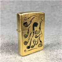 ZIPPO PIPES Antique Brass Lighter (Zippo, 2001) Sealed