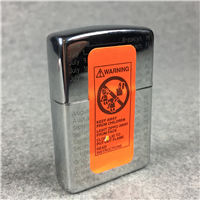 NASCAR '95 RACE SCHEDULE 2-Sided Polished Chrome Lighter (Zippo, 1995)