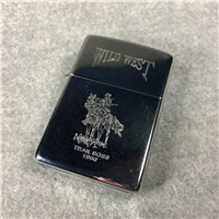 WILD WEST TRAIL BOSS Laser Engraved Polished Chrome Lighter (Zippo, 1994)