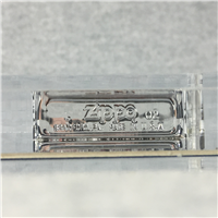 FORD 100 YEARS 1964 1/2 MUSTANG Brushed Chrome Lighter in Lucite Display (Zippo, #20388, 2002)
