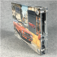 FORD 100 YEARS 1964 1/2 MUSTANG Brushed Chrome Lighter in Lucite Display (Zippo, #20388, 2002)