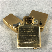 ZIPPO Pipe Logo Solid Brass Lighter (Zippo, 2004)