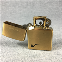 ZIPPO Pipe Logo Solid Brass Lighter (Zippo, 2004)