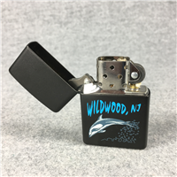 WILDWOOD, NJ DOLPHIN Matte Black Lighter (Zippo, 2001)