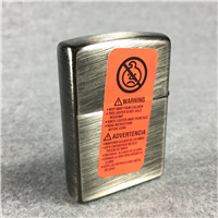 FRONT LASER ETCHED SCROLL Gray Brushed Chrome Lighter (Zippo, 2006)
