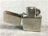 ZIPPO SILVER PLATE Lighter with Etched Corners Front & Back (Zippo, 1994)