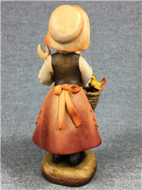 ANRI Ferrandiz GIRL WITH DOG IN BASKET Limited Ed Wood Carved Figurine