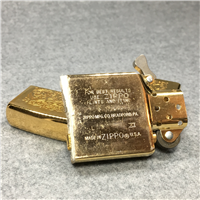 Camel WESTERN ETCH 22k Gold Plated Double Sided Lighter in Gift Tin (Zippo,1996)