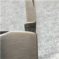 ZIPPO Lobster-Style Brushed Chrome Advertising Pocket Knife with Nail File