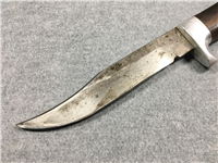 RON FRAZIER One-of-a-Kind Handmade 10" Wood Clip-Point Hunting Knife with Sheath