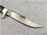 RON FRAZIER One-of-a-Kind Handmade 10" Wood Clip-Point Hunting Knife with Sheath
