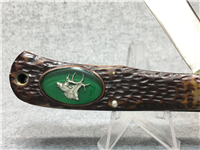 1970s CAMILLUS USA #10 American Wildlife BUGLING ELK Large Trapper Knife