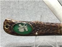 1970s CAMILLUS USA #10 American Wildlife BULL MOOSE Large Trapper Knife