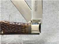 1970s CAMILLUS USA #10 American Wildlife BULL MOOSE Large Trapper Knife