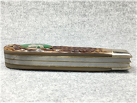 1970s CAMILLUS USA #10 American Wildlife BULL MOOSE Large Trapper Knife