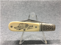 1980s SCHRADE SCRIMSHAW SC506 Raccoon Barlow