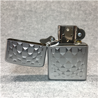 3D GEOMETRIC PATTERN Engraved Monogram "SWG" Satin Chrome Lighter (Zippo, 2007)