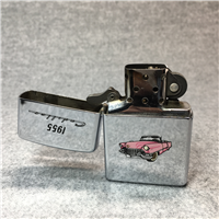 1955 PINK CADILLAC Polished Chrome Lighter (Zippo, 1990)