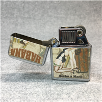 RONSON WIND II Habana Cuban Cigar Hecho a Mano Pinup Polished Chrome Lighter