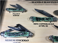 2008 CASE XX Limited Edition 1/250 Green Jig Bone 9 Knife Pocket Worn Mint Set