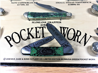 2008 CASE XX Limited Edition 1/250 Green Jig Bone 9 Knife Pocket Worn Mint Set